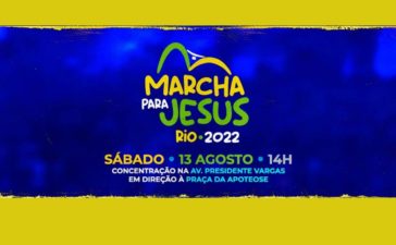 Marcha Para Jesus no Rio de Janeiro é confirmada para o dia 13 de agosto